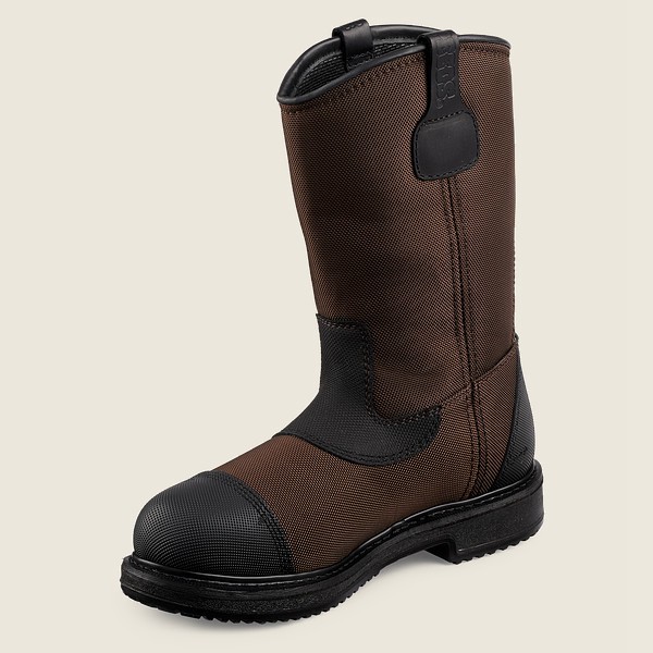 Red Wing Safety Bot Erkek - Maxbond - 12-Inch Waterproof Toe Pull-On - Koyu Kahverengi - 73NPQUGDJ